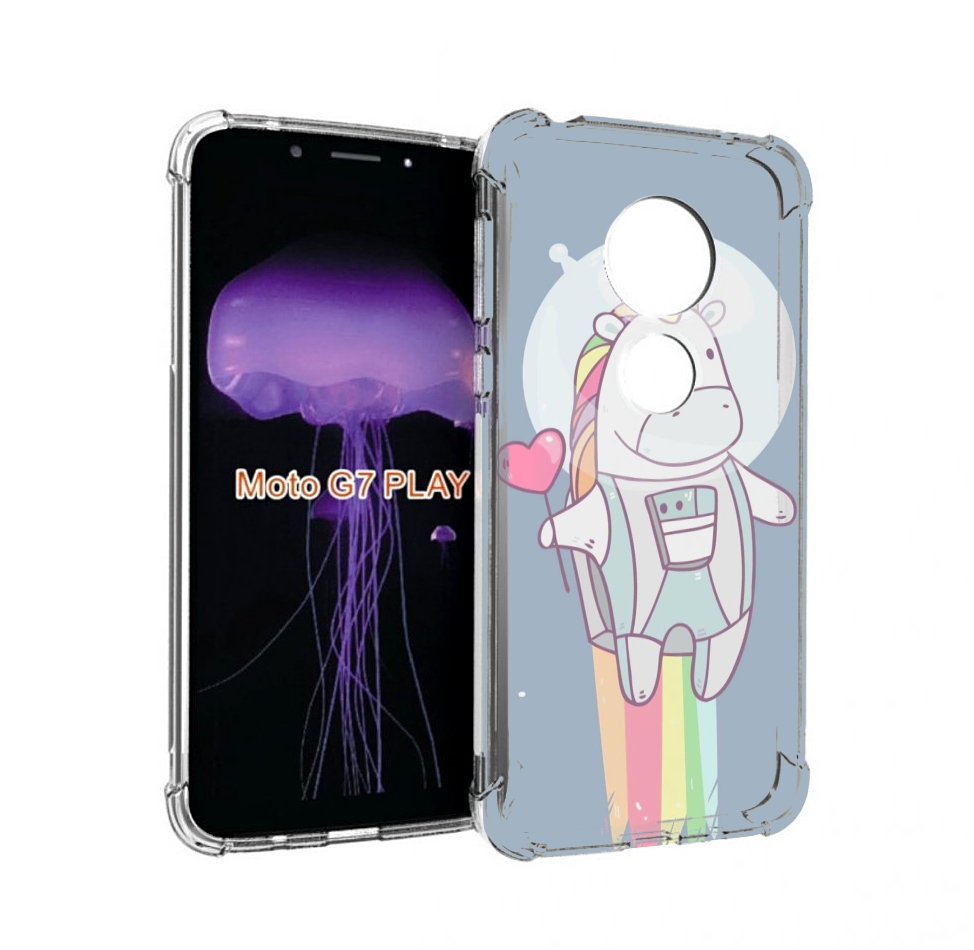 

Чехол MyPads единорог летит за орбиту для Motorola Moto G7 Play, Прозрачный, Tocco