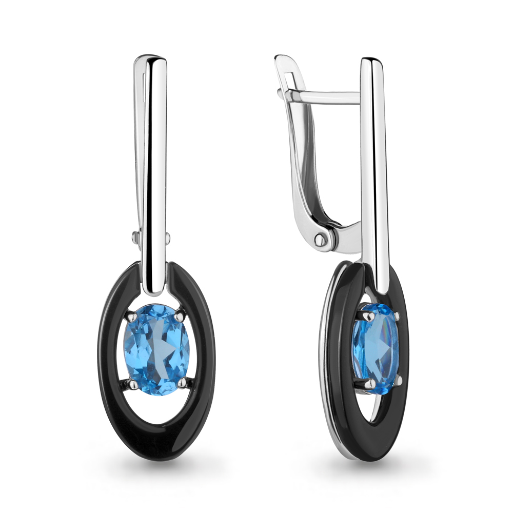 

Серьги из серебра с топазом Aquamarine 4712305_925_р, 4712305_925_р
