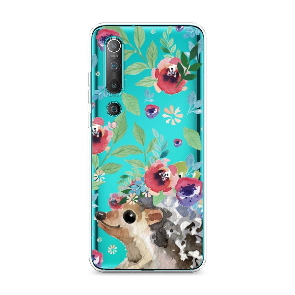 

Чехол Awog на Xiaomi Mi 10 Pro "Ежик в цветах акварель", Разноцветный, 37850-2