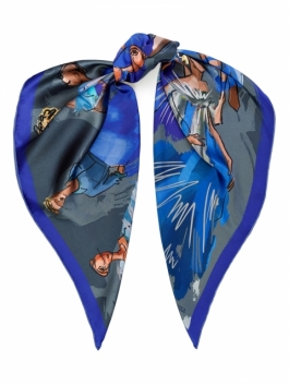 

Платок женский ELEGANZZA 01-00040581 синий, 86х86 см, 01-00040581