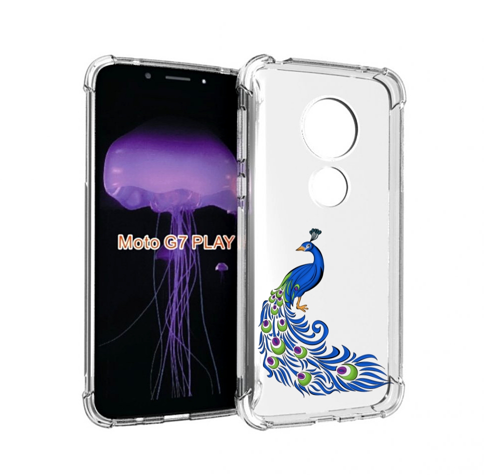 

Чехол MyPads жарптица-голубая для Motorola Moto G7 Play, Прозрачный, Tocco