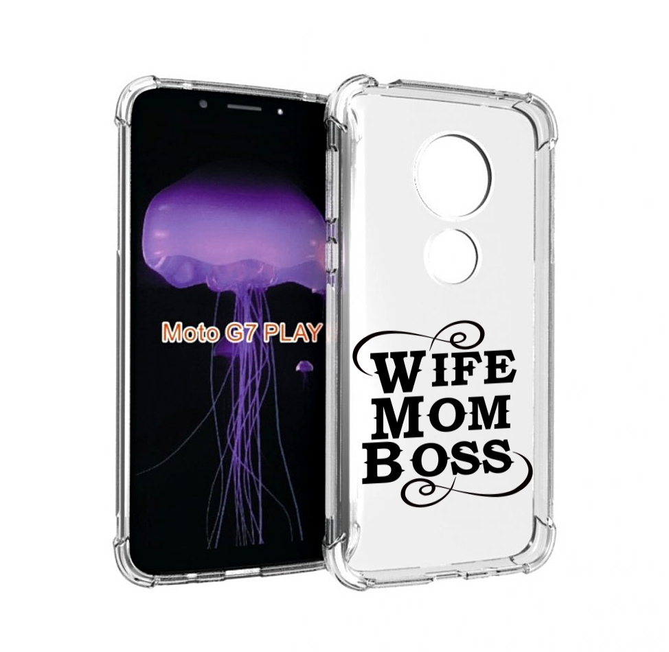 

Чехол MyPads жена-мама-босс для Motorola Moto G7 Play, Прозрачный, Tocco