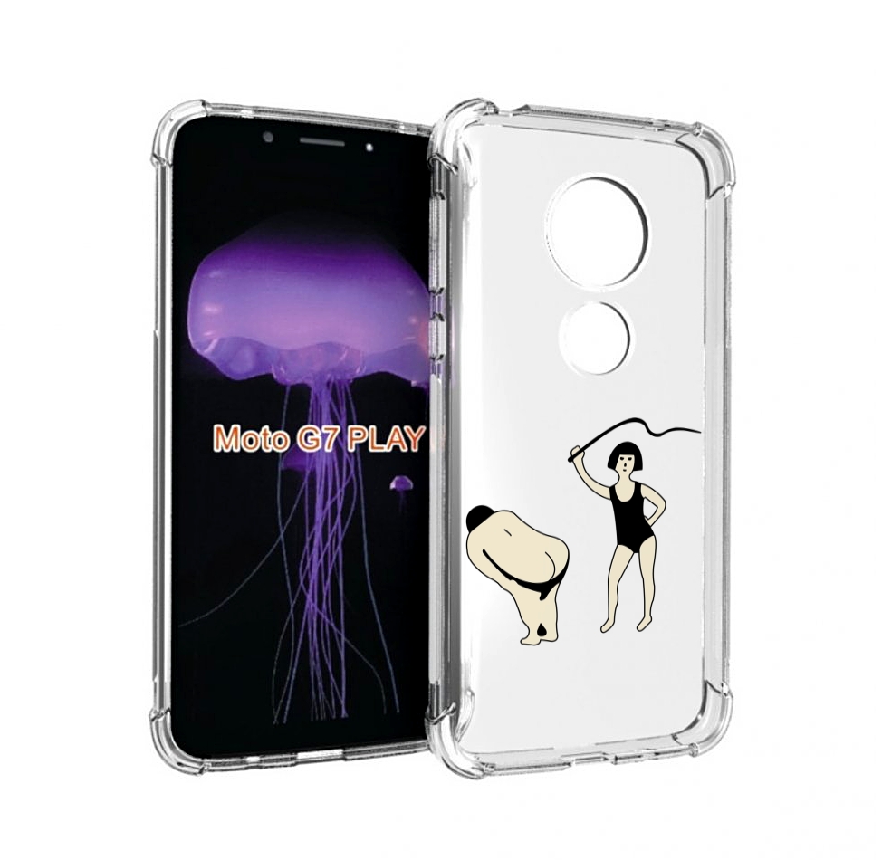 

Чехол MyPads женщина-наказывает для Motorola Moto G7 Play, Прозрачный, Tocco
