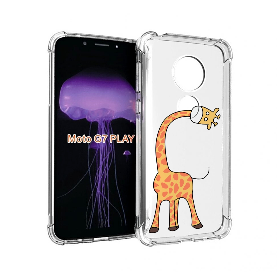 

Чехол MyPads жирафик детский для Motorola Moto G7 Play, Прозрачный, Tocco
