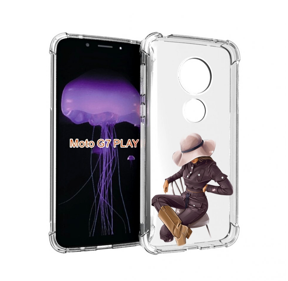 

Чехол MyPads загадочная-девушка-в-костюме женский для Motorola Moto G7 Play, Прозрачный, Tocco