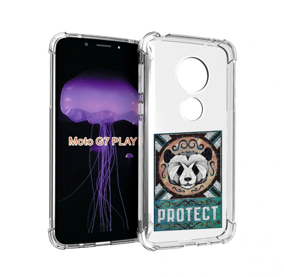 

Чехол MyPads защита панды для Motorola Moto G7 Play, Прозрачный, Tocco