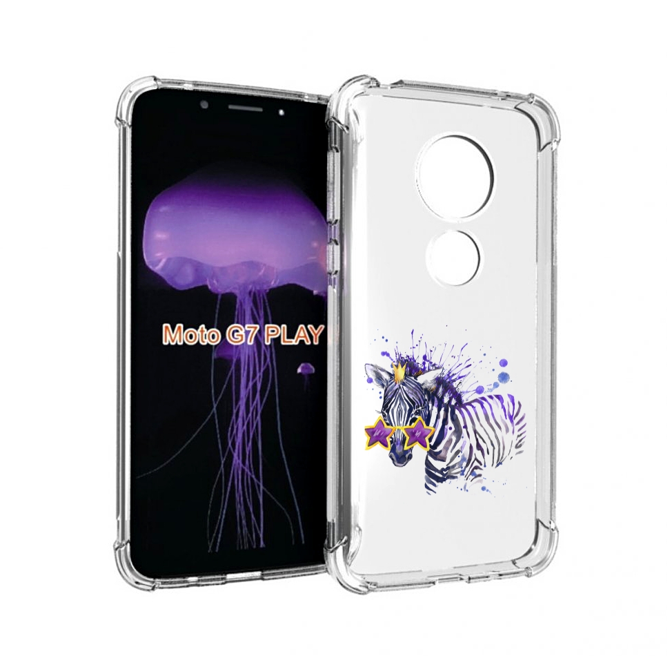 

Чехол MyPads акварельная зебра для Motorola Moto G7 Play, Прозрачный, Tocco