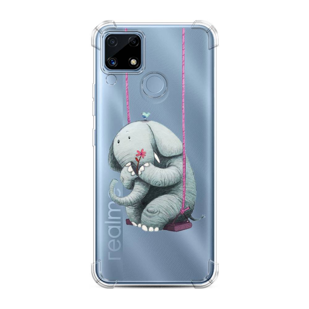

Чехол Awog на Realme C15 "Грустный слоник", Разноцветный, 255051-1
