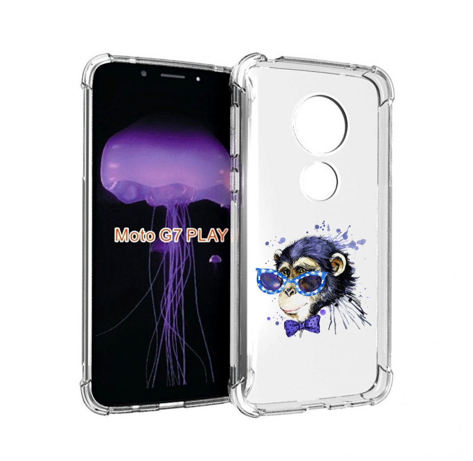 

Чехол MyPads акварельная обезьяна для Motorola Moto G7 Play, Прозрачный, Tocco