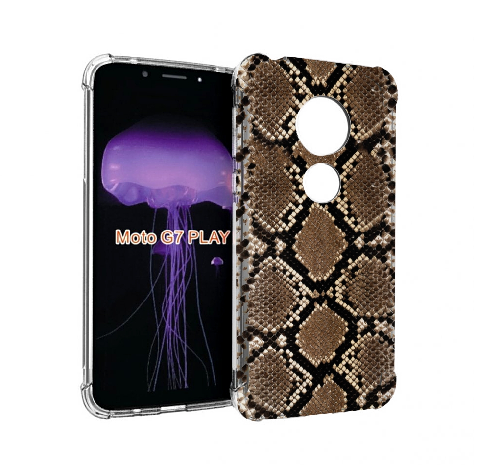 

Чехол MyPads змеиная кожа для Motorola Moto G7 Play, Прозрачный, Tocco