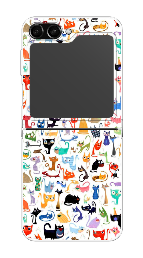 

Чехол на Samsung Galaxy Z Flip 5 "Цветные коты", Разноцветный, 2108350-1