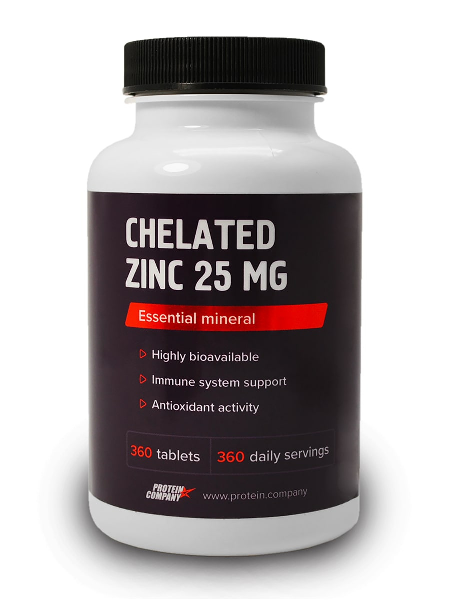 Цинк Protein.Сompany Chelated zinc 25 mg 360 таблеток