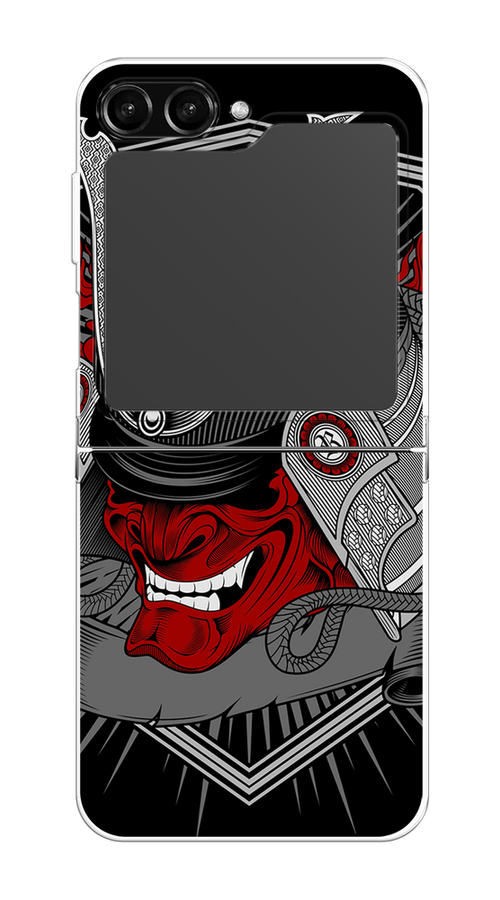 

Чехол на Samsung Galaxy Z Flip 5 "Красная маска самурая", Белый;красный;черный, 2108350-4