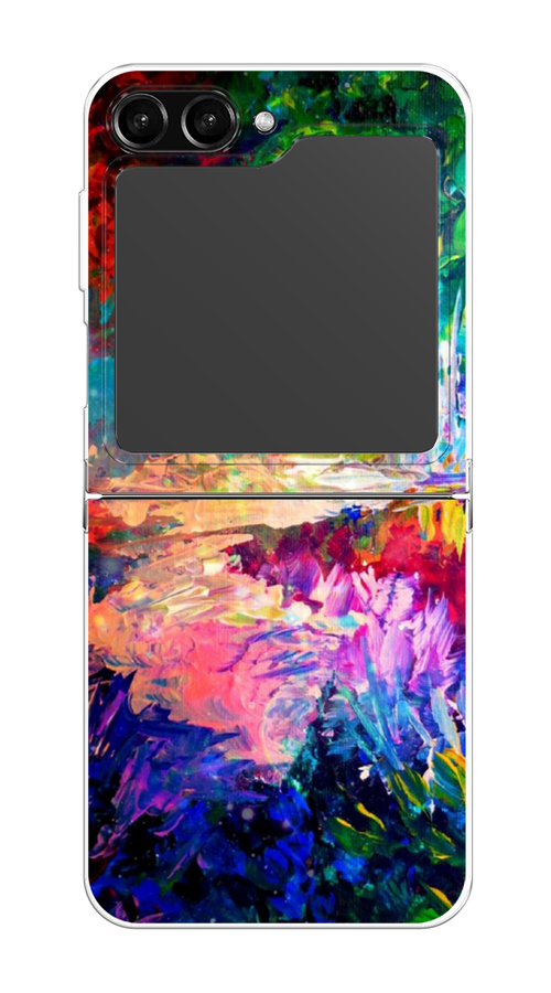 

Чехол на Samsung Galaxy Z Flip 5 "Лес-гуашь", Синий;розовый;зеленый, 2108350-4