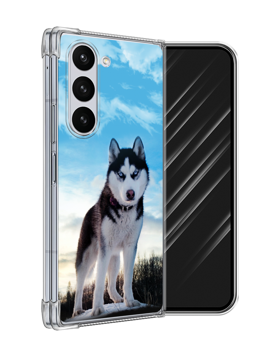 

Чехол Awog на Samsung Galaxy Z Fold 6 "Хаски 3", Белый;черный;голубой, 2109850-1