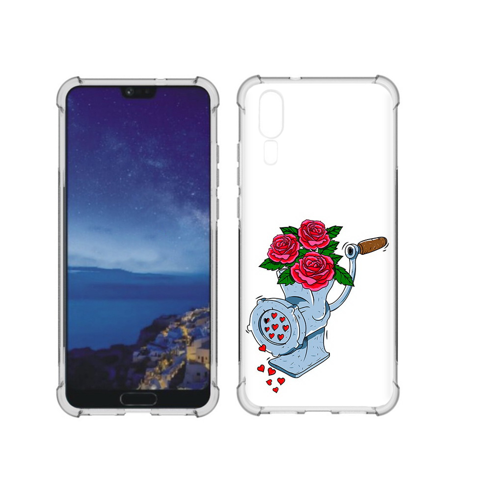 

Чехол MyPads Tocco для Huawei P20 Цветочные сердца (PT108006.52.199), Прозрачный, Tocco