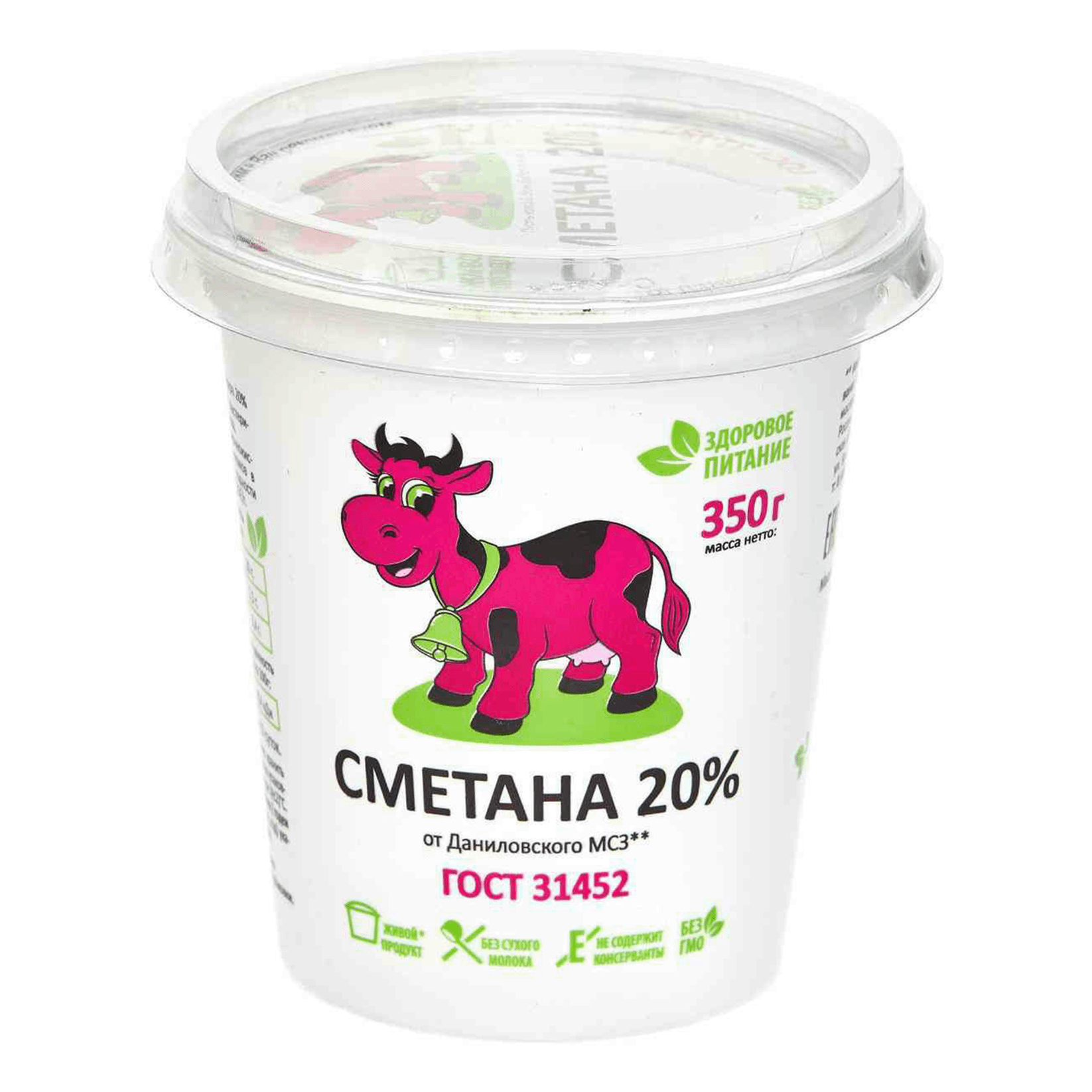 

Сметана Даниловский маслосырзавод 20% 350 г
