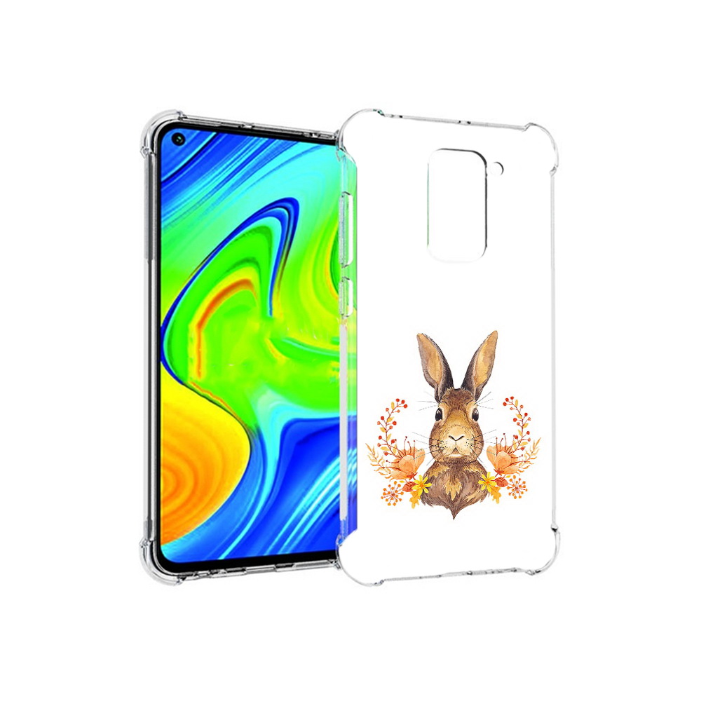 Чехол MyPads Tocco для Xiaomi Redmi Note 9 зайка в цветах (PT150805.258.349)