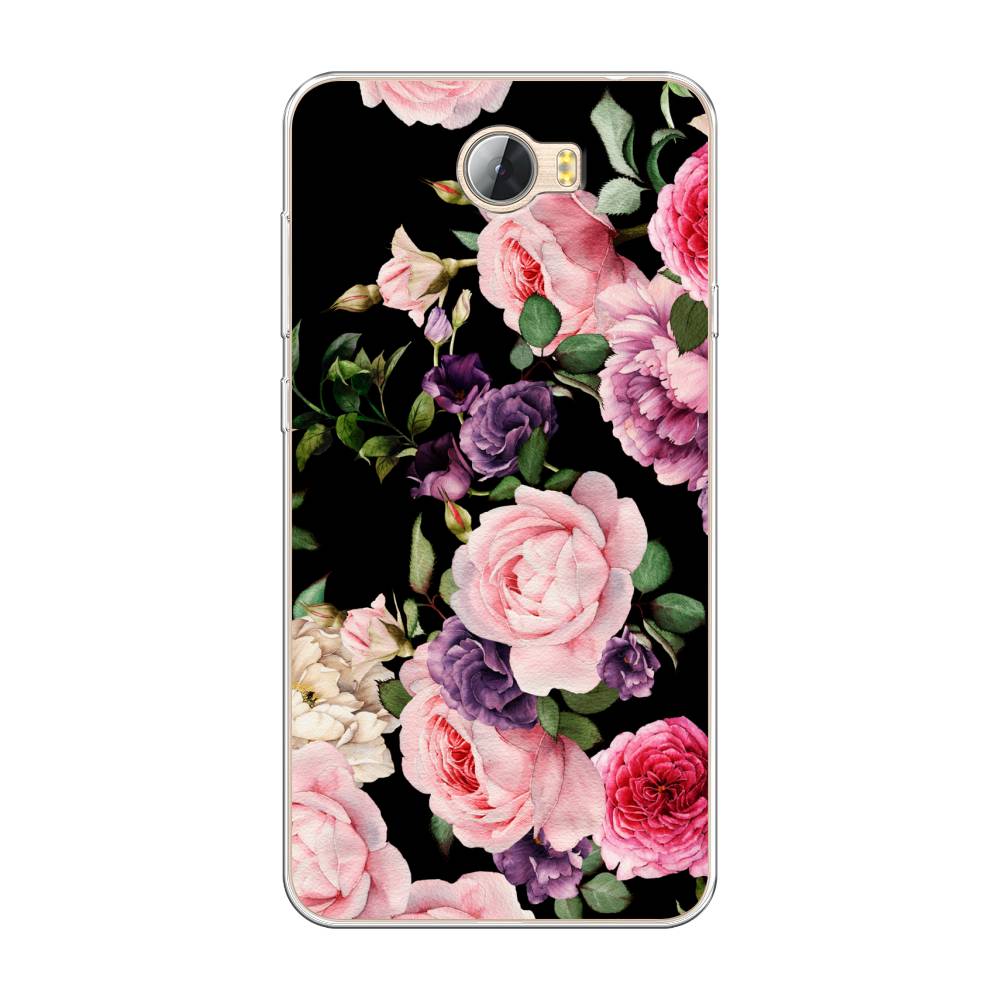 

Чехол Awog на Huawei Y5 II "Пионы на черном", Разноцветный, 61950-8
