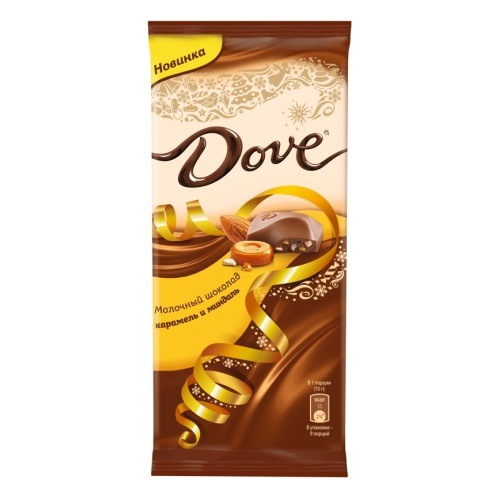 

Шоколад Dove молочный карамель и миндаль, 90 г