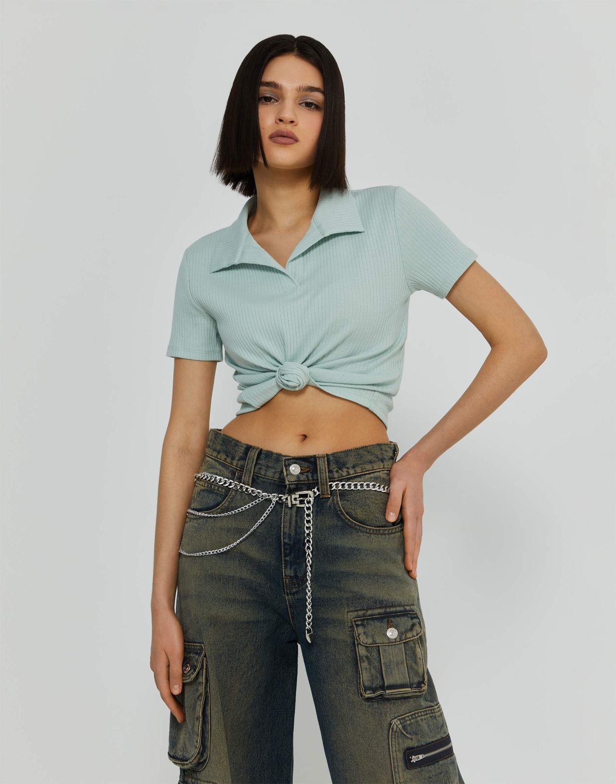 

Футболка Gloria Jeans GKT022430 ментоловый 14-16л/170, Голубой, GKT022430
