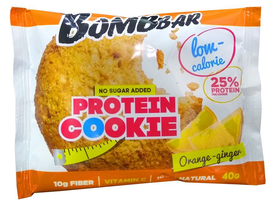 

Печенье BOMBBAR Protein Cookie, низкокалорийное, вкус Апельсин и Имбирь, 3 шт х 40 г