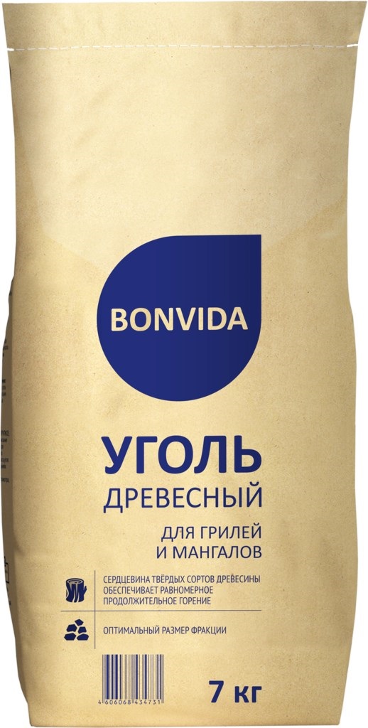 

Уголь древесный для мангала Bonvida 7 кг, Черный