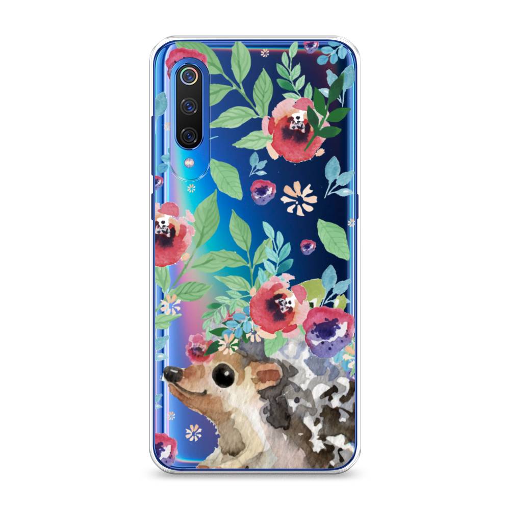

Чехол Awog на Xiaomi Mi 9 "Ежик в цветах акварель", Разноцветный, 34850-2