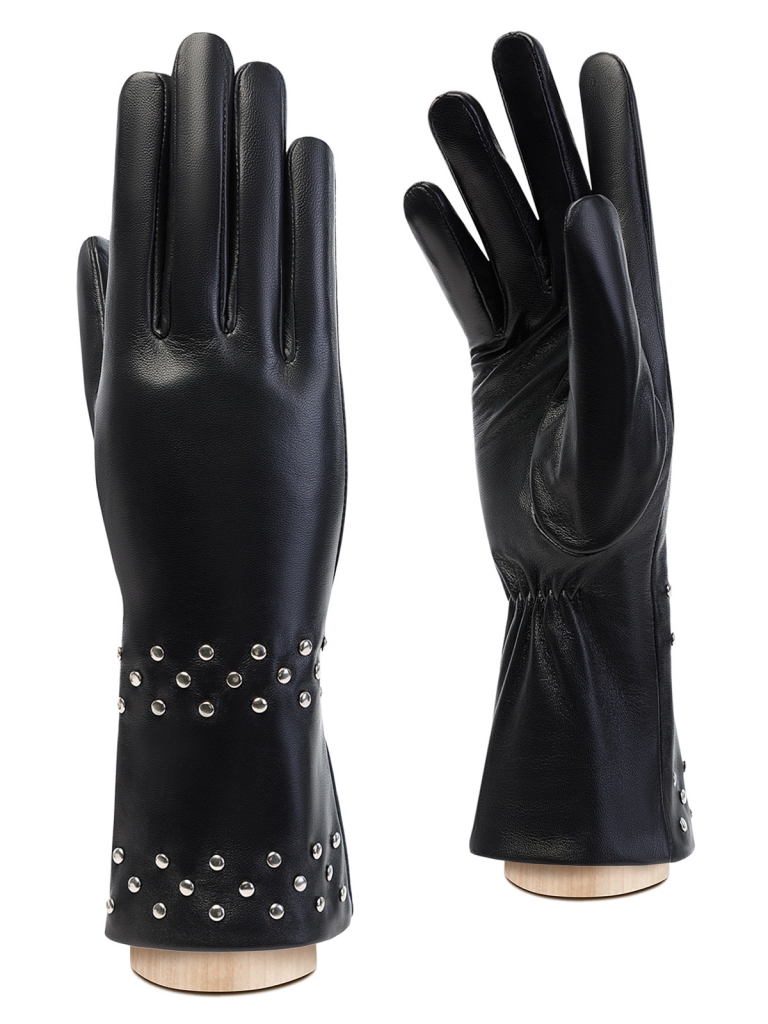 

Перчатки женские ELEGANZZA 01-00040638 черные, р, Черный, 01-00040638