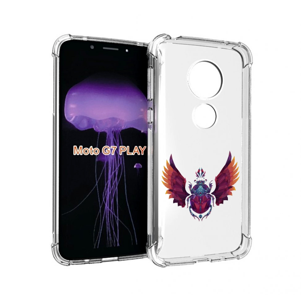 

Чехол MyPads алмазный скоробей для Motorola Moto G7 Play, Прозрачный, Tocco