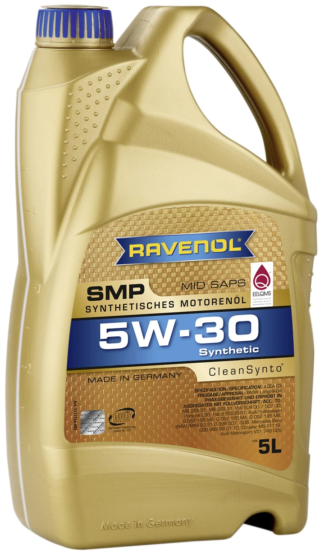 фото Ravenol масло моторное 5w-30 5л smp (синтетика)