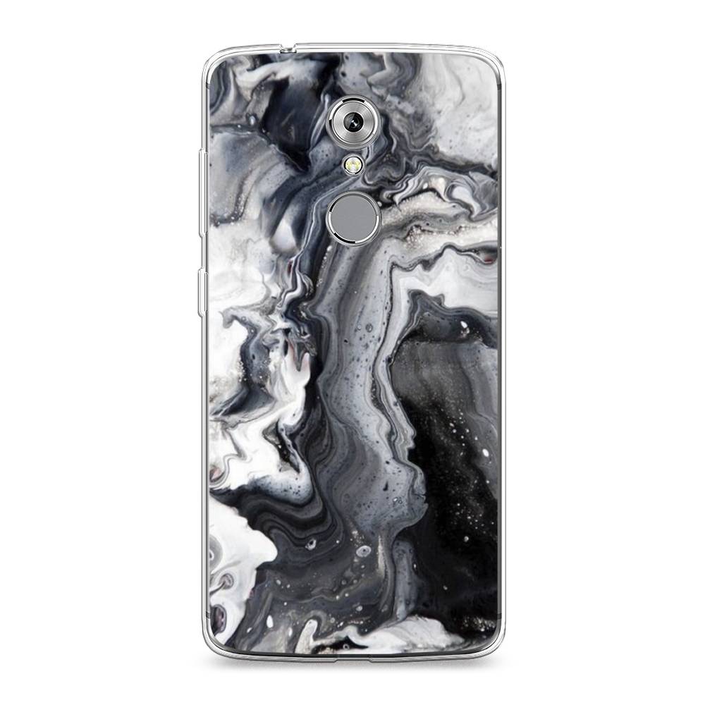 фото Силиконовый чехол "бело-черные сложные полосы" на zte axon 7 awog
