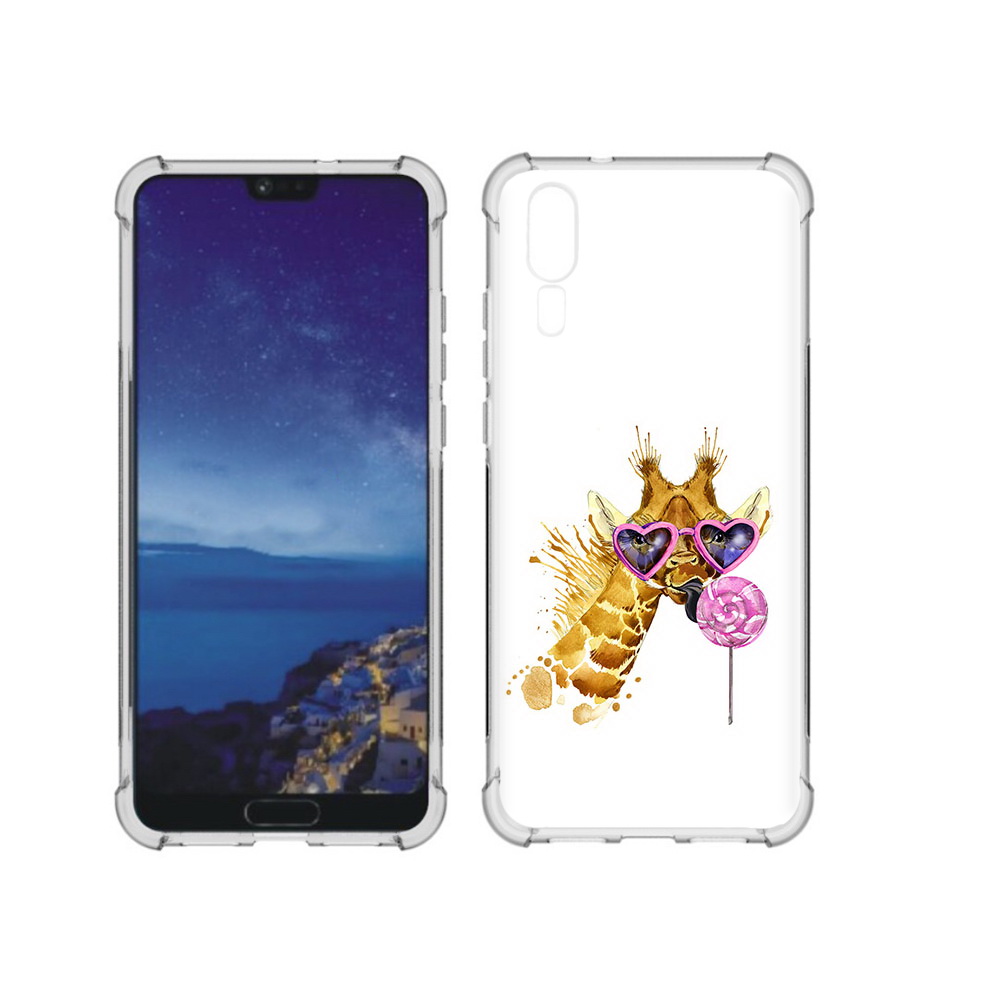 

Чехол MyPads Tocco для Huawei P20 акварельный жираф (PT108006.52.217), Прозрачный, Tocco