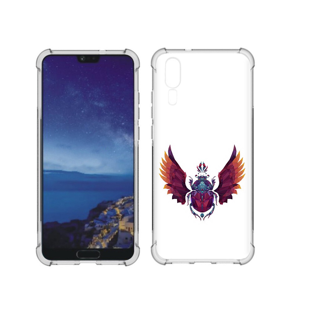 

Чехол MyPads Tocco для Huawei P20 алмазный скоробей (PT108006.52.219), Прозрачный, Tocco