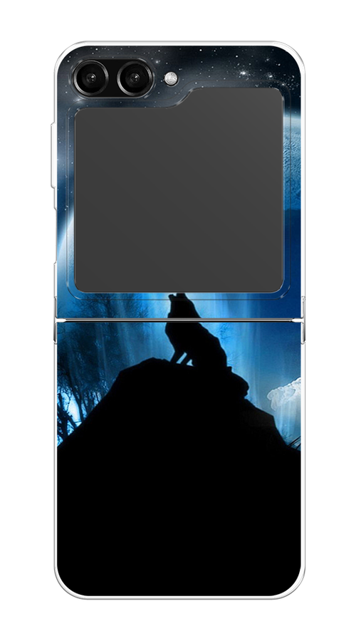 

Чехол на Samsung Galaxy Z Flip 5 "Волк 2", Синий;черный;белый, 2108350-1