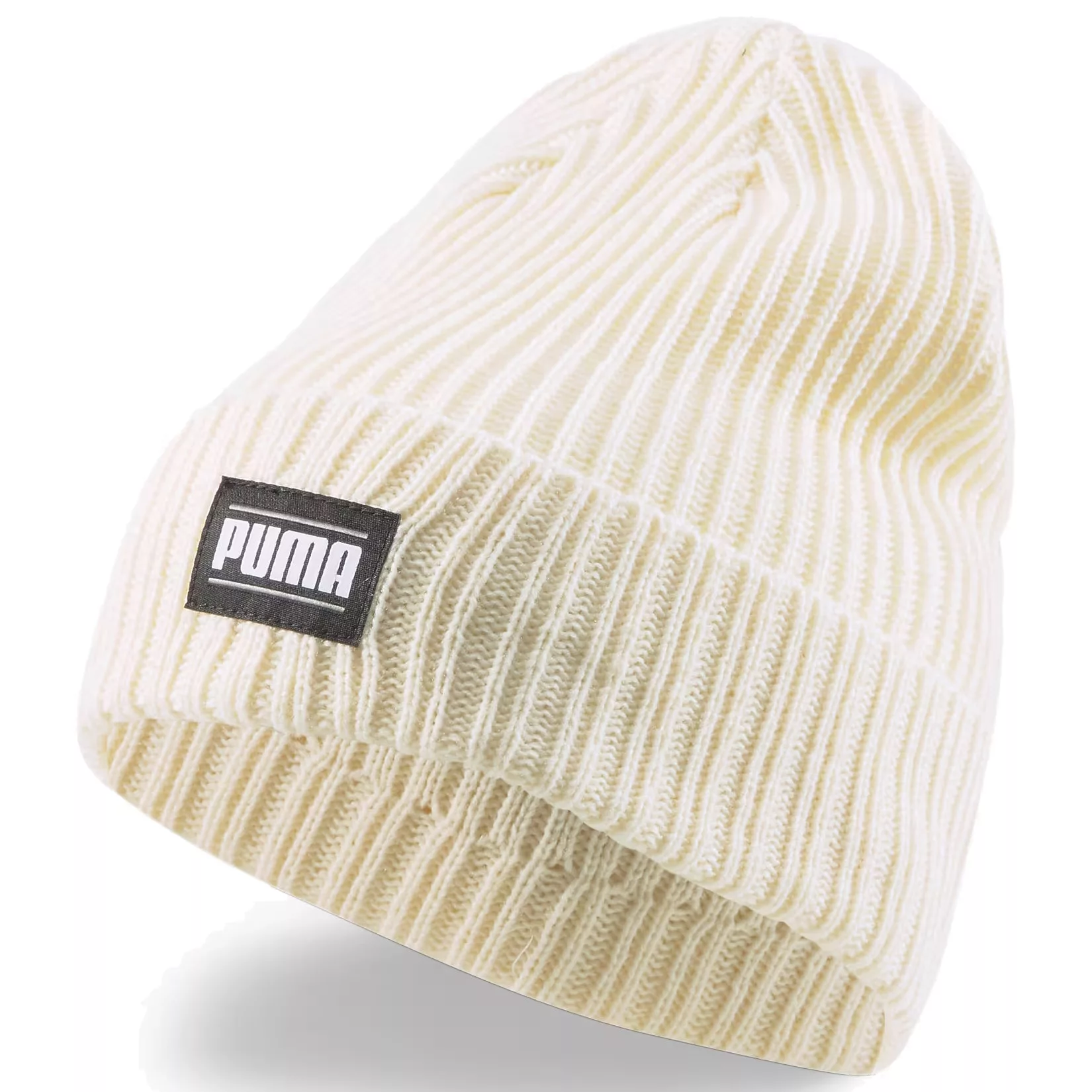 Шапка бини унисекс PUMA Ribbed Classic белая, one size