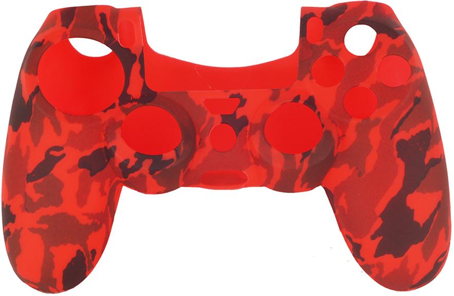 фото Чехол controller silicon case для sony dualshock 4 camouflage red (камуфляж красный) (ps4) nobrand