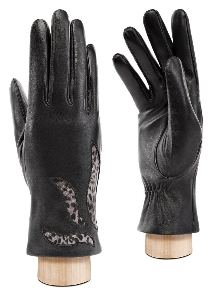 

Перчатки женские ELEGANZZA 01-00040642 черные, р, Черный, 01-00040642