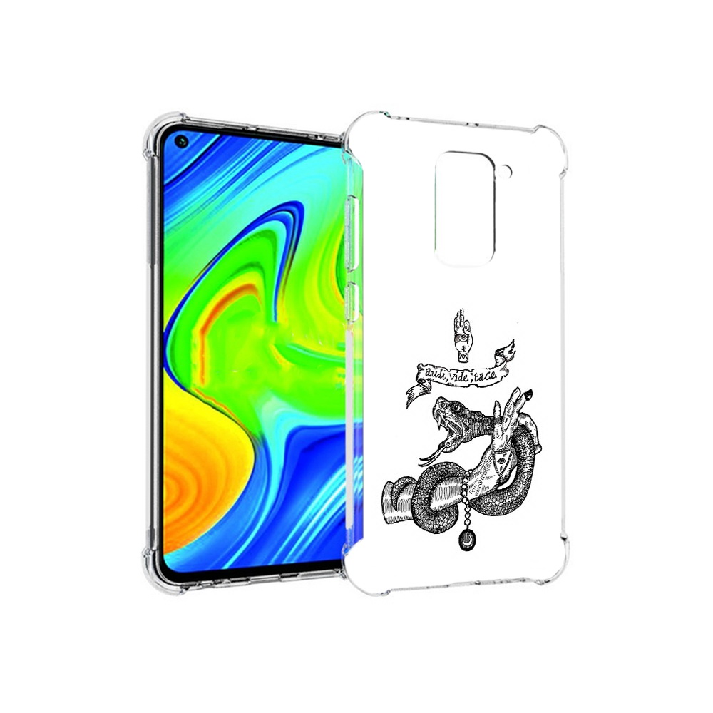 Чехол MyPads Tocco для Xiaomi Redmi Note 9 змея на руке рисунок (PT150805.258.366)