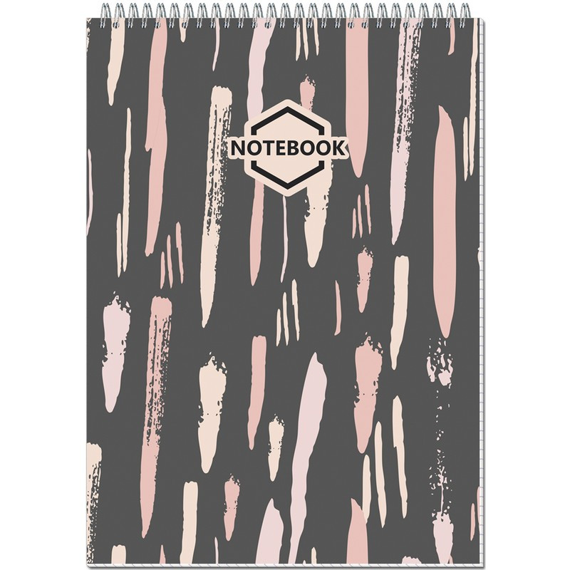 

Блокнот А4,80л,клетка,метал.гребень,цв.обложка Стильный Офис 2752, (2шт.)