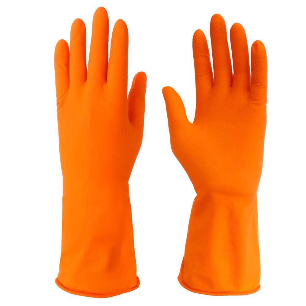 Перчатки Vetta для уборки оранжевые р. М 1 пара