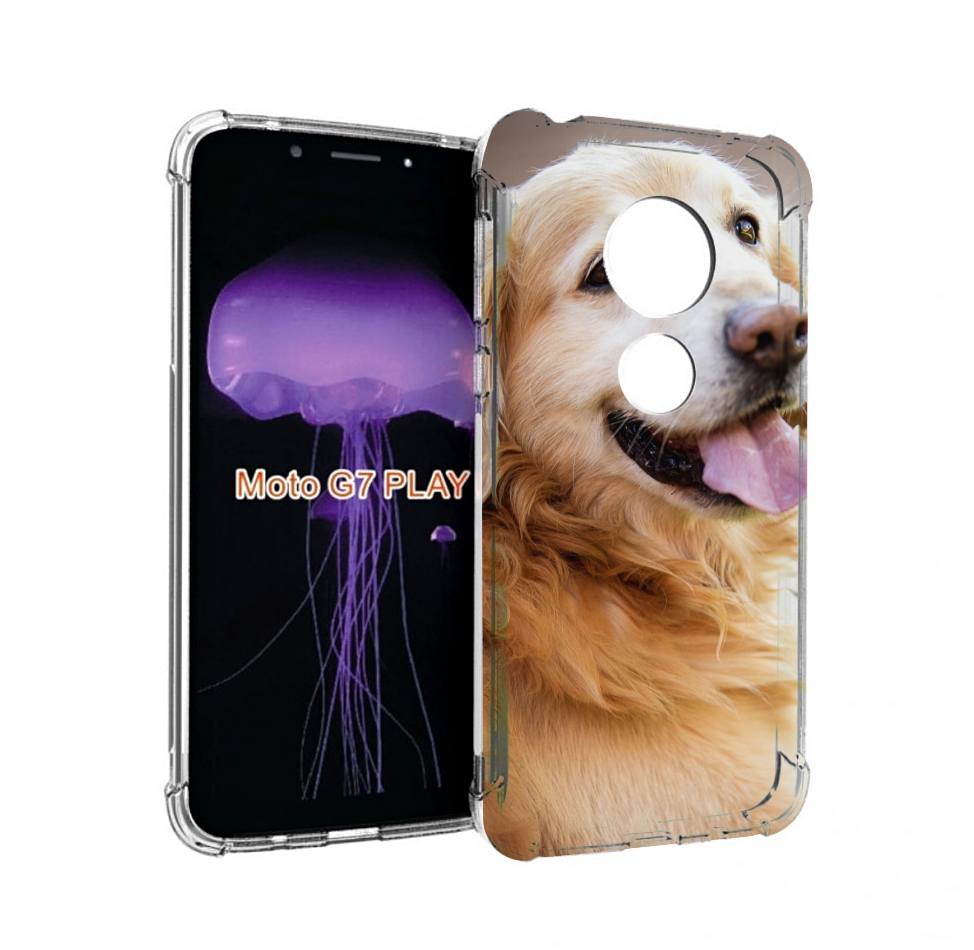 

Чехол MyPads золотистыи ретривер для Motorola Moto G7 Play, Прозрачный, Tocco