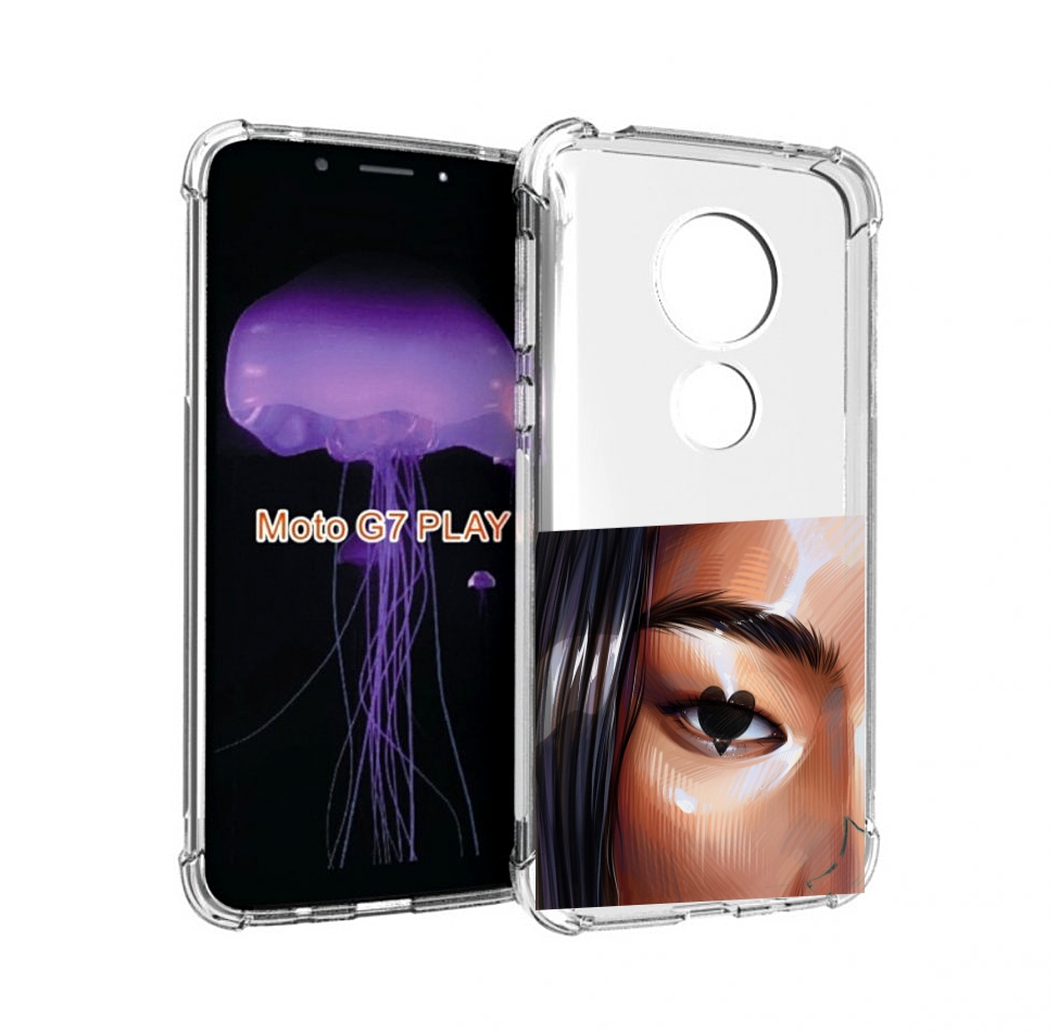 

Чехол MyPads зрачок-сердце женский для Motorola Moto G7 Play, Прозрачный, Tocco
