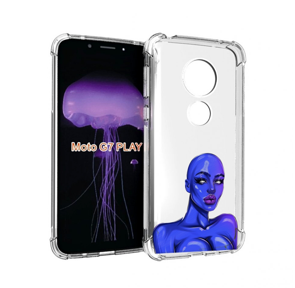 

Чехол MyPads инопланетянка для Motorola Moto G7 Play, Прозрачный, Tocco
