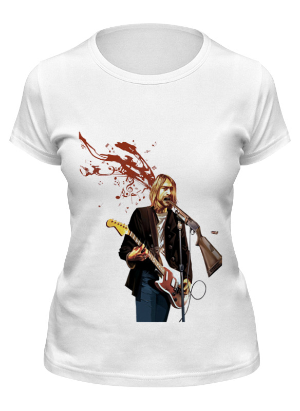 

Футболка женская Printio Kurt cobain белая XL, Белый, Kurt cobain