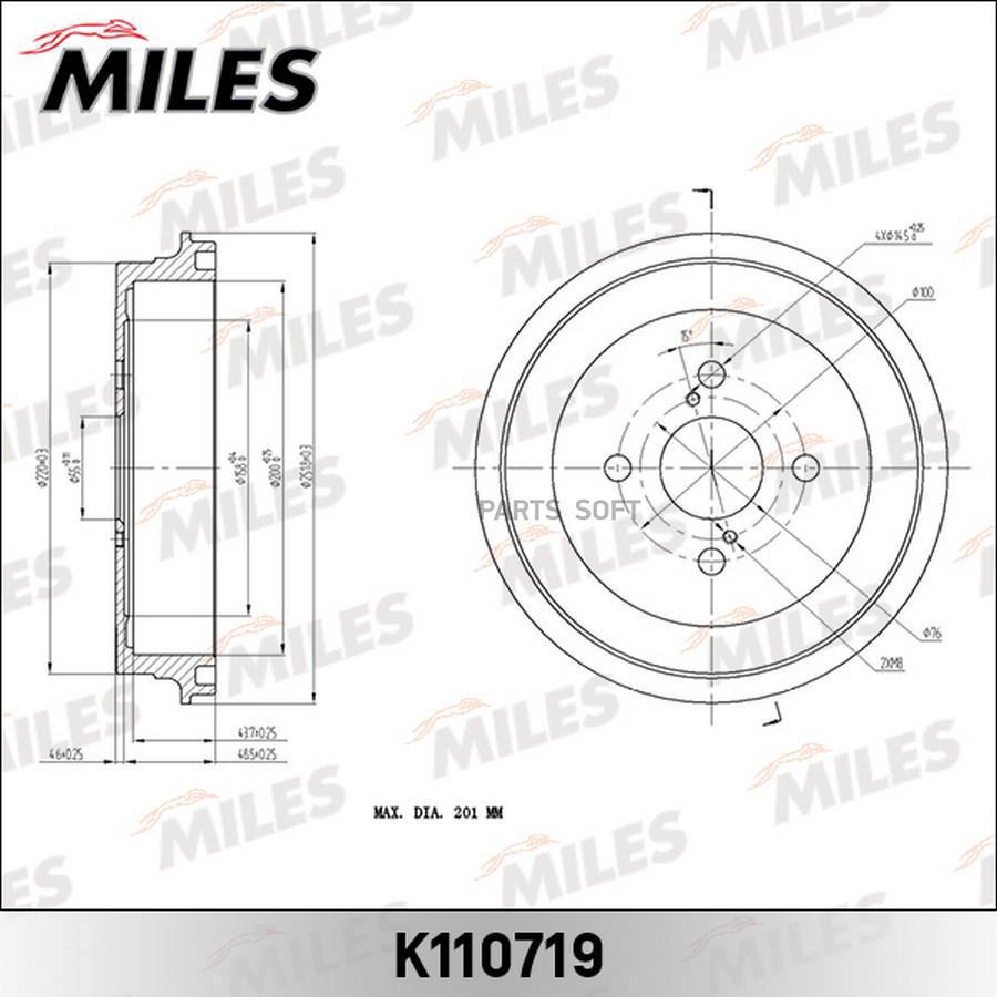 

Барабан Тормозной Toyota Yaris Miles Miles арт. K110719