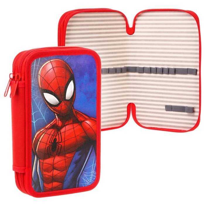 

Пенал 2 секции 125*205 лам.кар 30П26/2 Человек-паук Spider man, Красный
