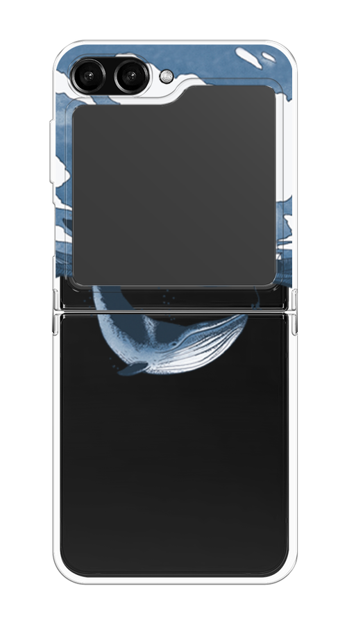 

Чехол на Samsung Galaxy Z Flip 5 "Большой кит", Синий, 2108350-1