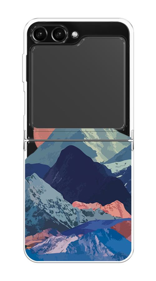 

Чехол на Samsung Galaxy Z Flip 5 "Закат в снежных горах", Бордовый;серый;голубой, 2108350-2