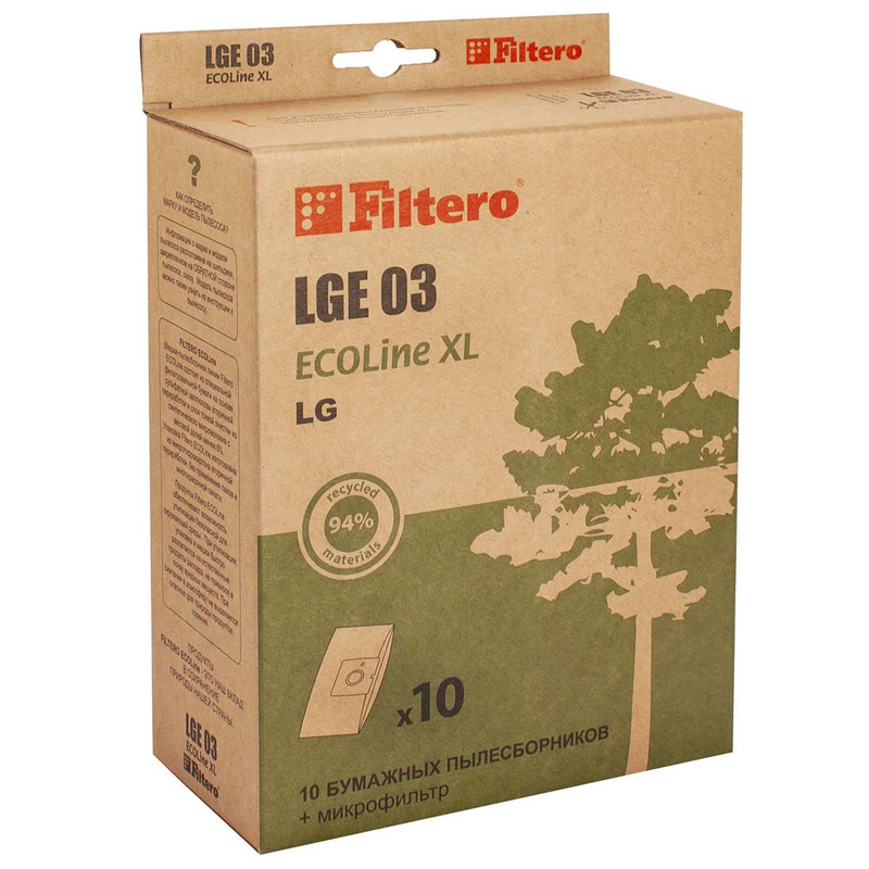 Пылесборник Filtero LGE 03 ECOLine XL пылесборник filtero sie 01 ecoline xl